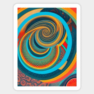 Fractal in Jewel Tone Colors Sticker